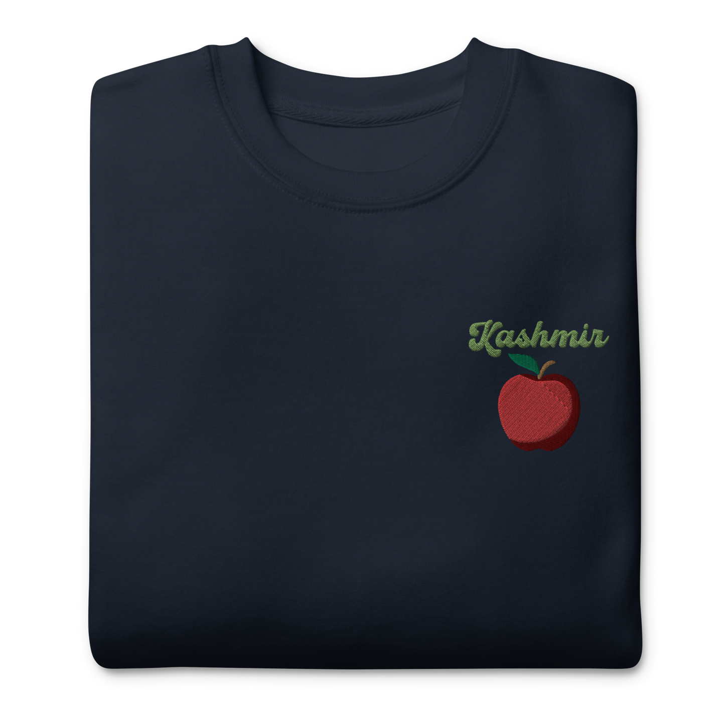 Kashmir Apple Embroidered Unisex Sweatshirt 🍎