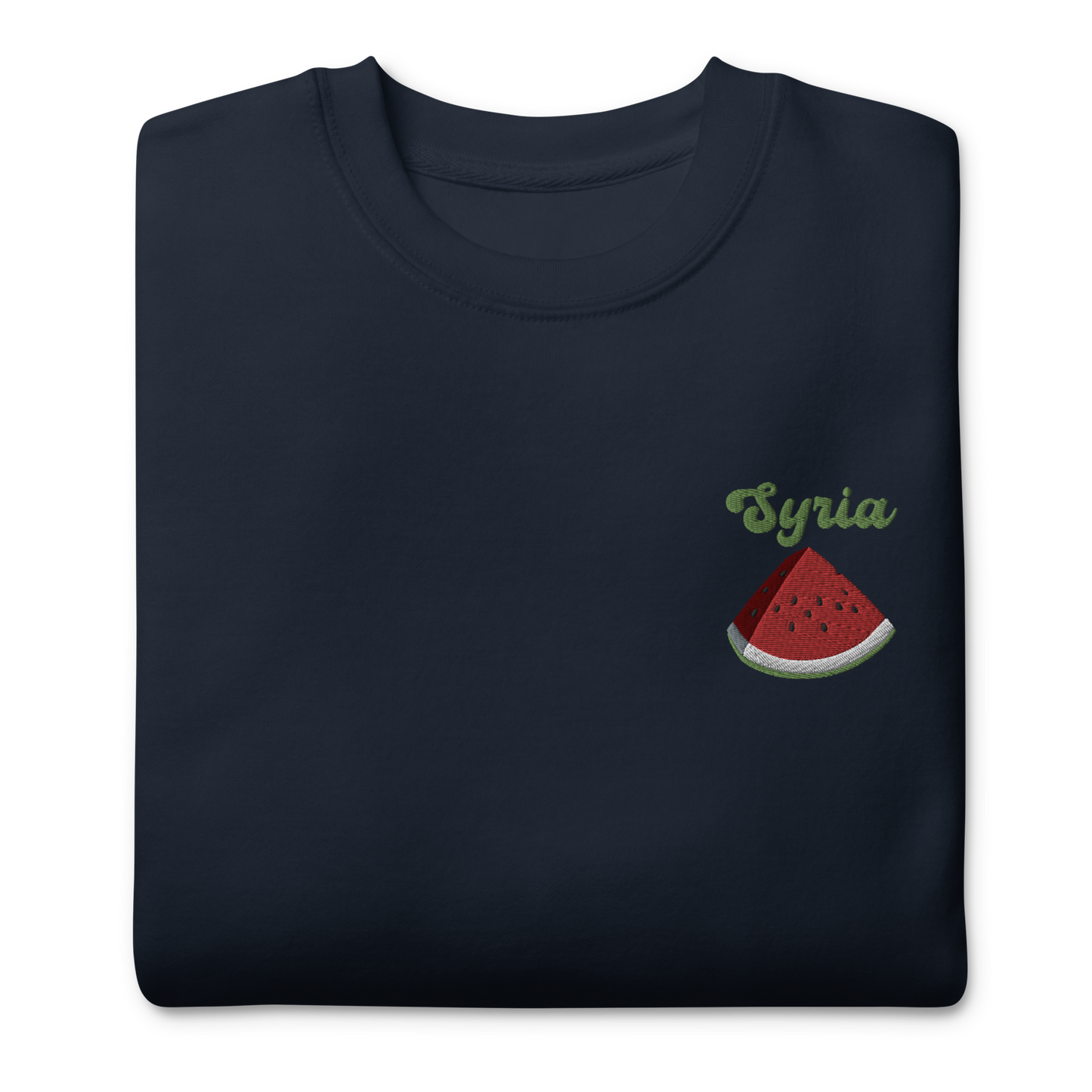 Syria Watermelon Embroidered Unisex Sweatshirt 🍉