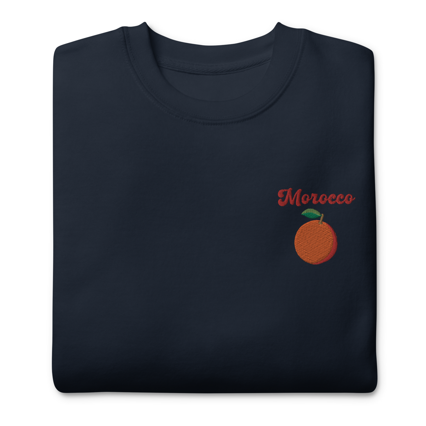 Morocco Orange Embroidered Unisex Sweatshirt 🍊