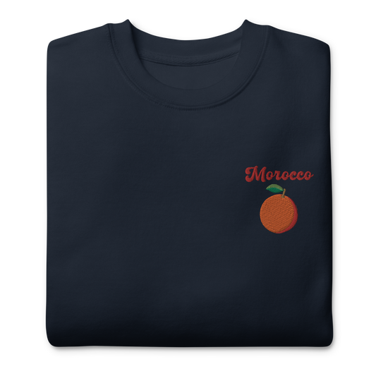 Morocco Orange Embroidered Unisex Sweatshirt 🍊