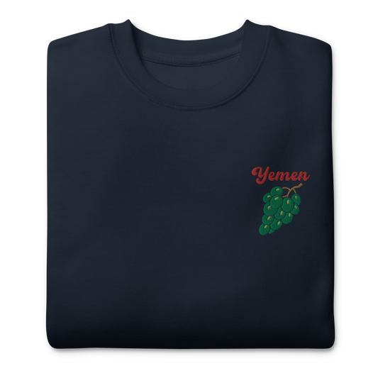 Yemen Grapes Embroidered Unisex Sweatshirt 🍇