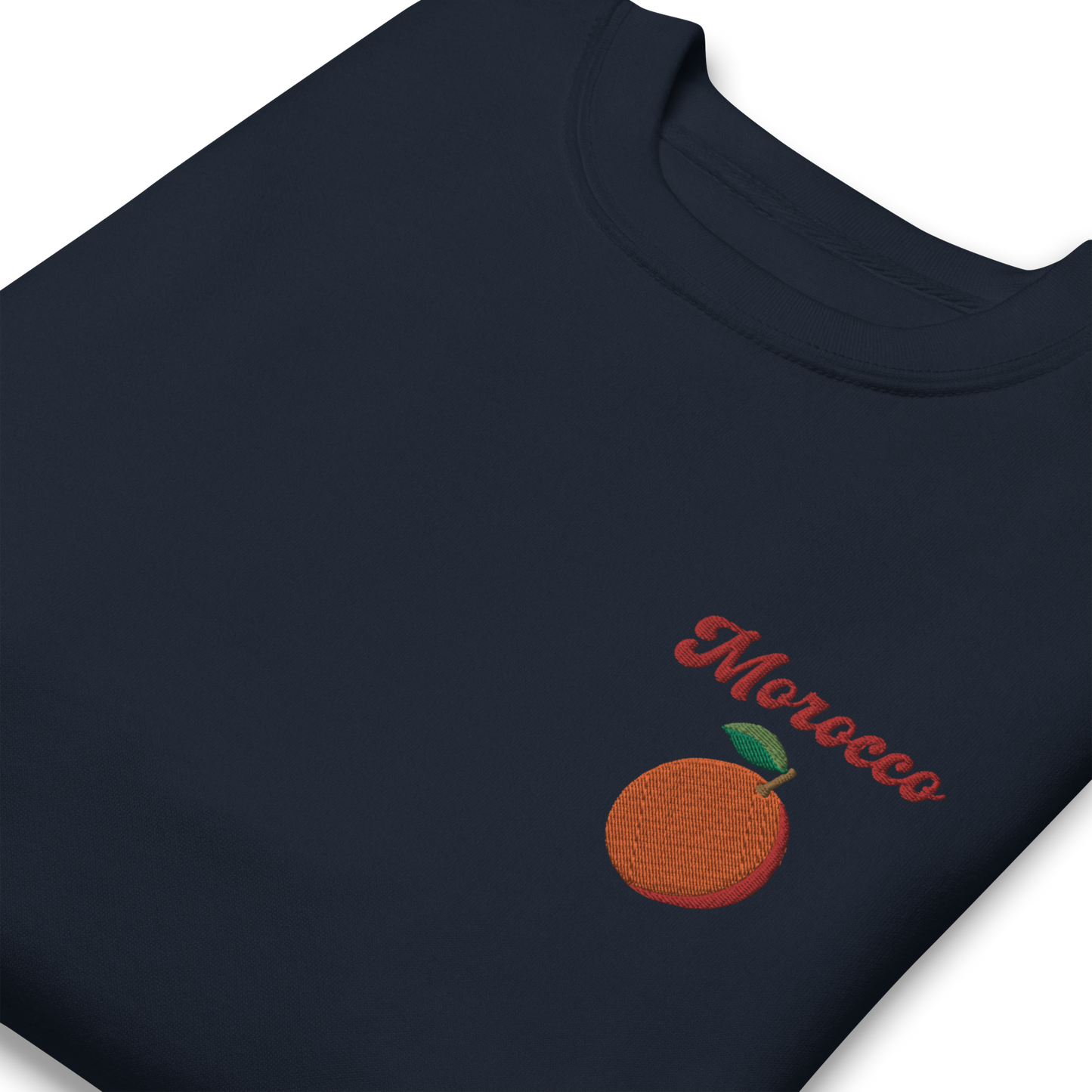 Morocco Orange Embroidered Unisex Sweatshirt 🍊