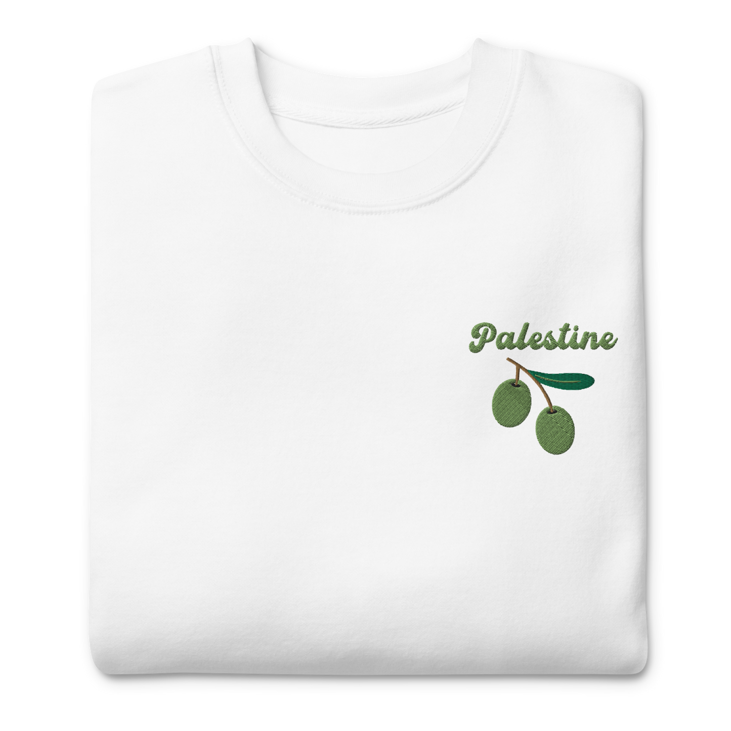 Palestine Olive Embroidered Unisex Sweatshirt 🫒