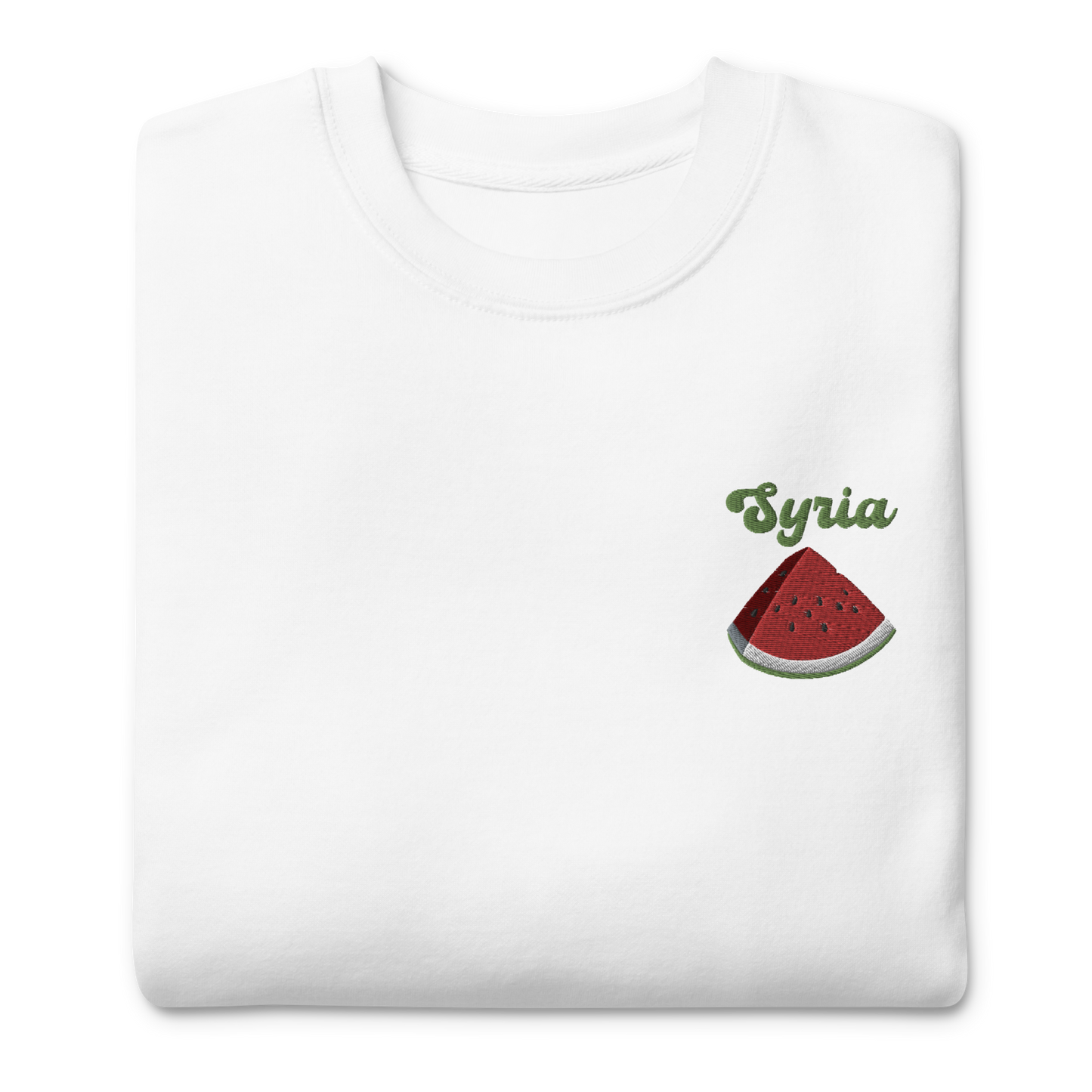 Syria Watermelon Embroidered Unisex Sweatshirt 🍉