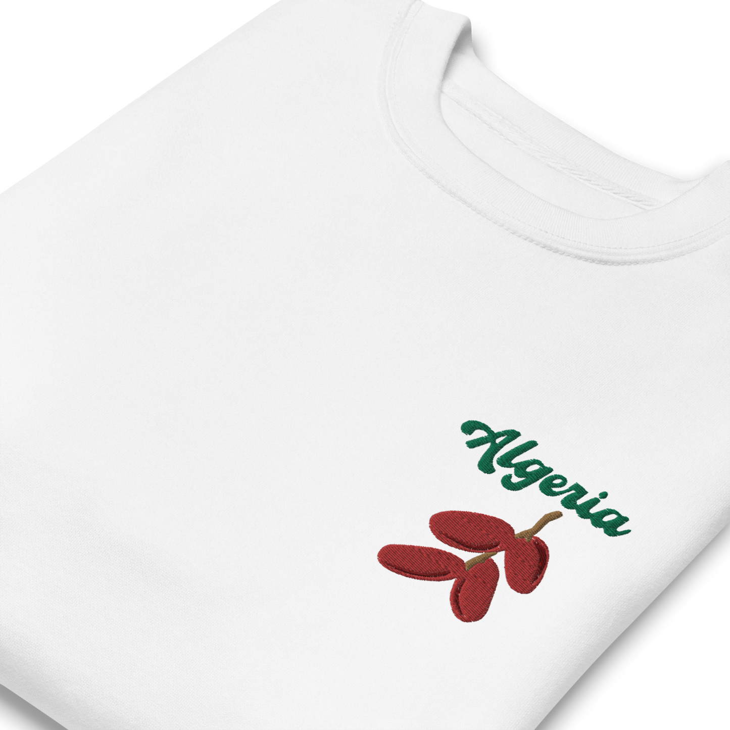 Algeria Date Embroidered Unisex Sweatshirt